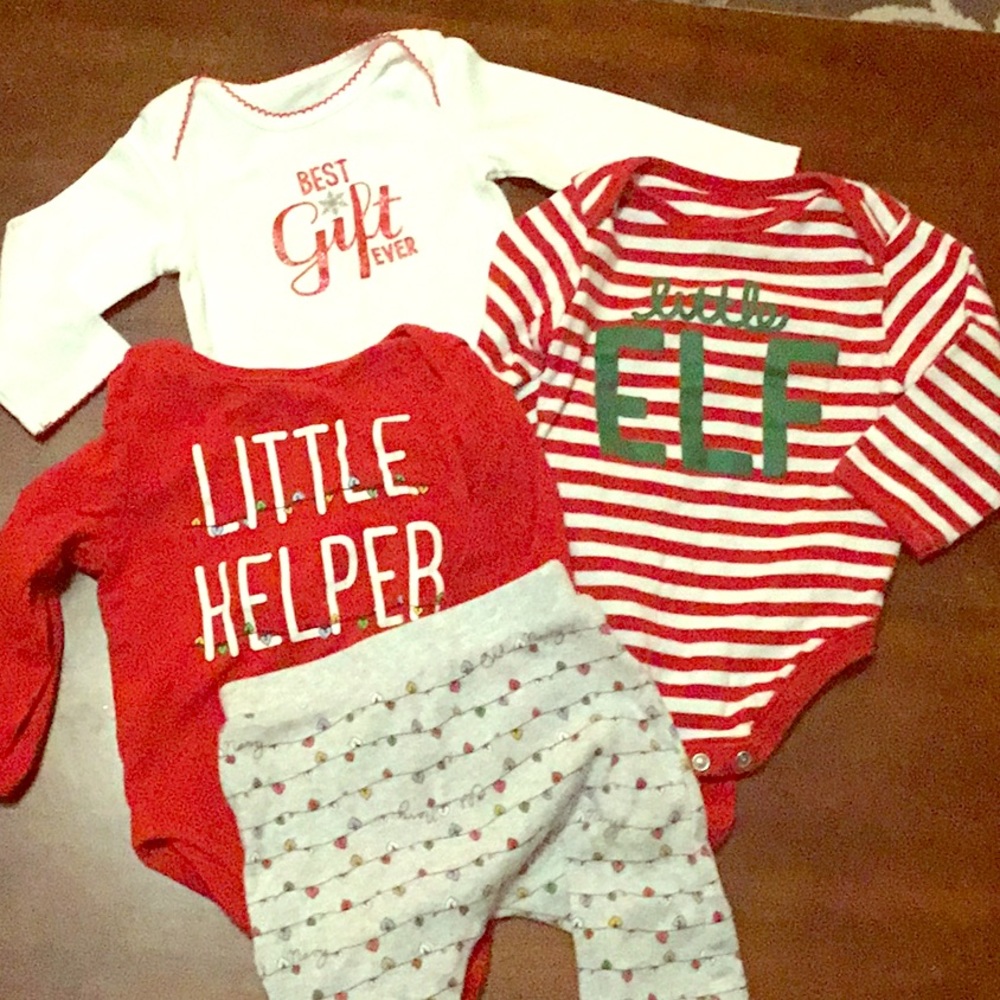 Christmas lot Onesies. 1st Xmas.